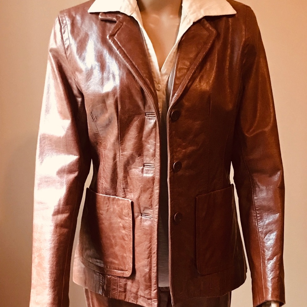 Wilson’s Leather Three Button Lamb Blazer